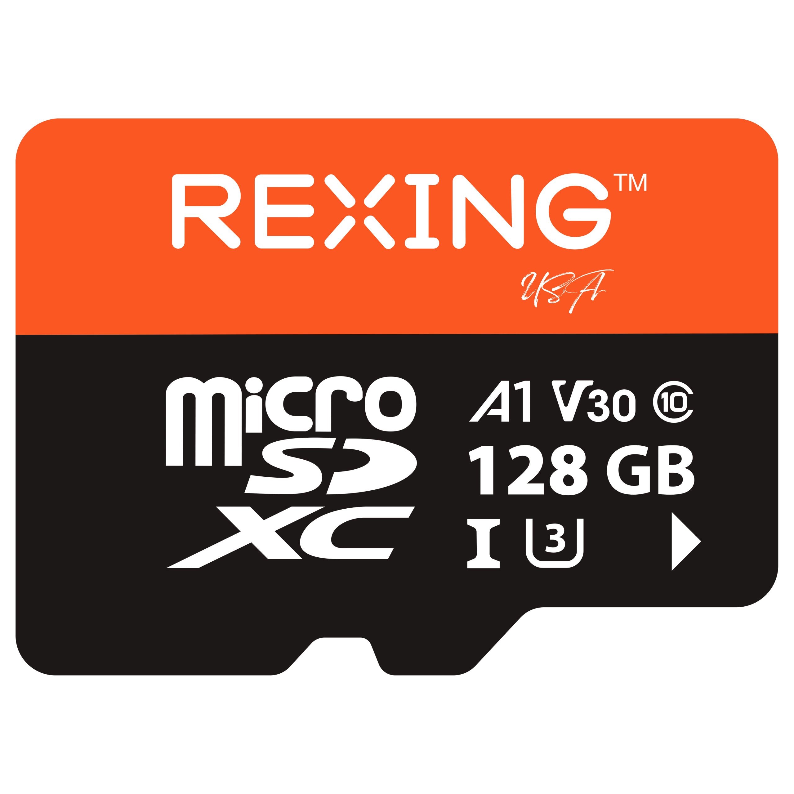 Tarjeta de Memoria Rexing 128 GB microSD 130 MB/s + Adaptador SD