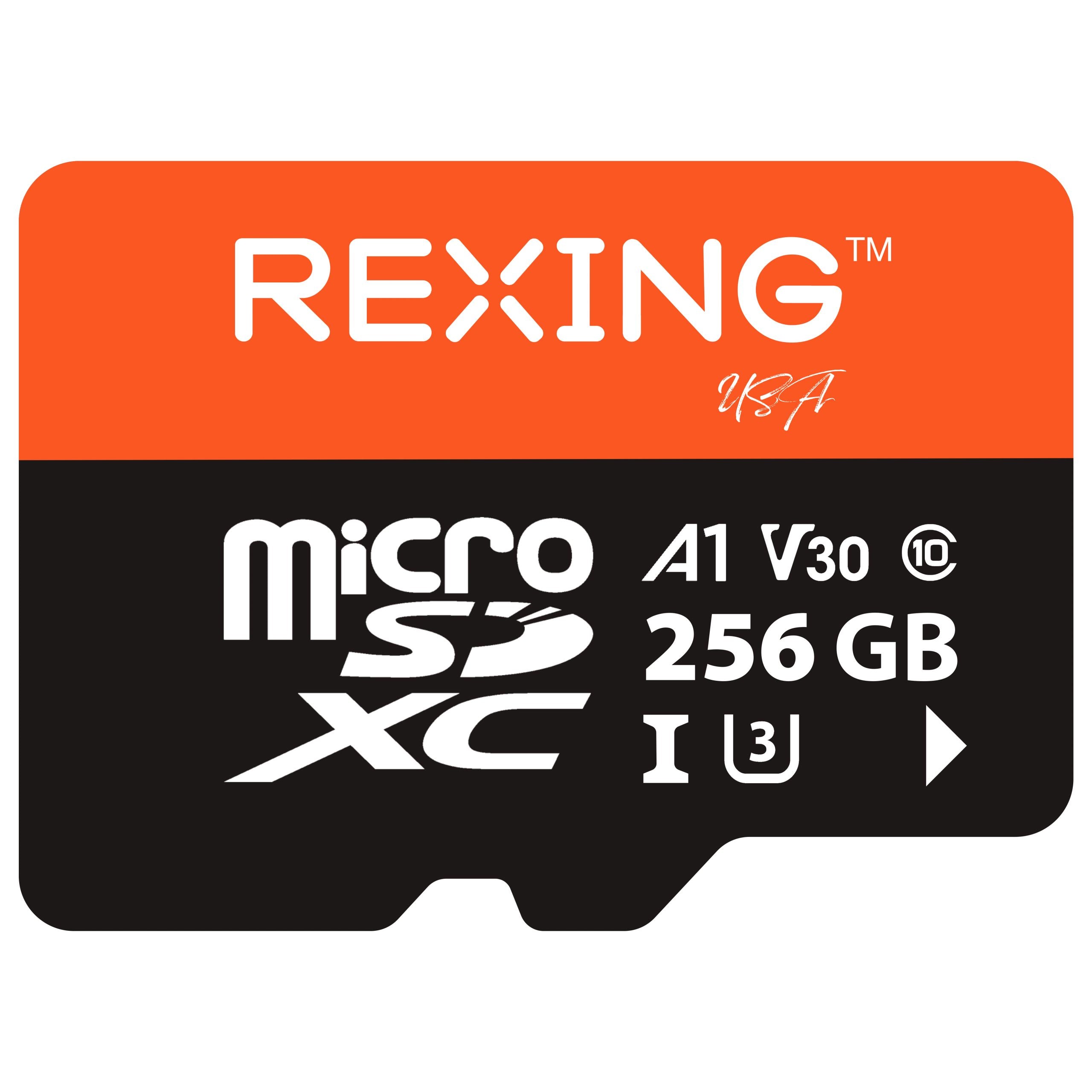 Tarjeta de Memoria Rexing 256 GB microSD 130 MB/s + Adaptador SD